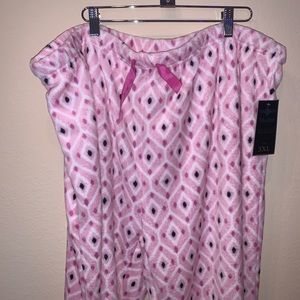 MAYFAIR. pink diamond design fleece lounge pant